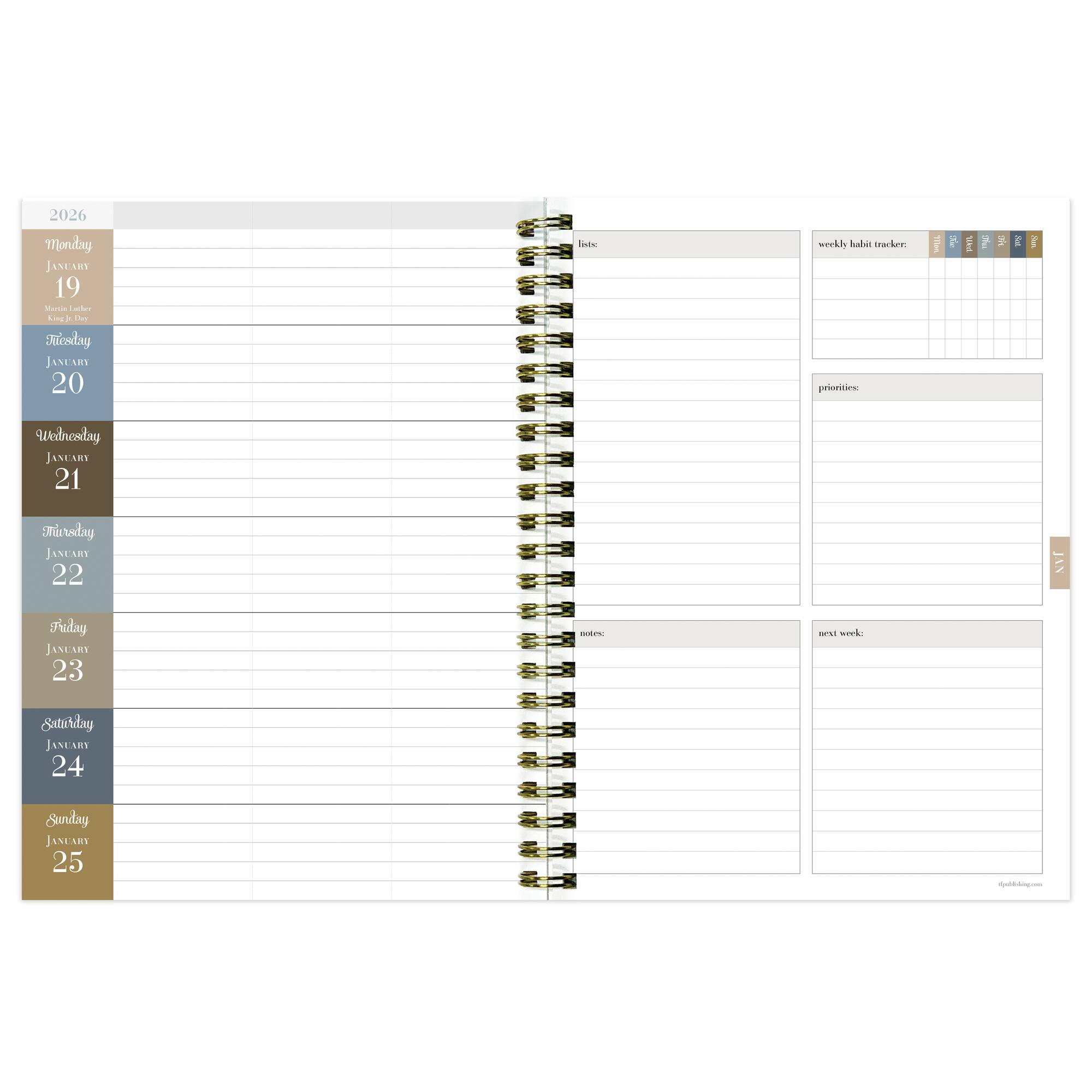 TF Publishing 2025-2026 Simply French Blue Medium Weekly/Monthly Planner